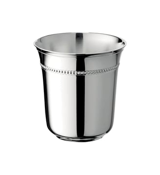 Timbale en argent massif - PERLES - Christofle - Argent