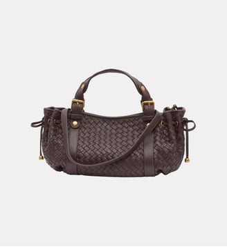 Mini sac à main en cuir tressé – 12H - Gerard Darel - Bordeaux