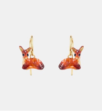 Boucles d'oreilles hook faon - Les Néréides - Marron