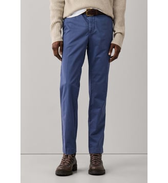 Chino Kensington Coupe Slim En Coton Stretch - Hackett London - Airforce blue