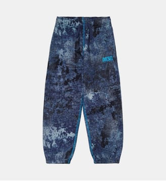 Pantalon en molleton avec logo - Diesel Kids - Bleu