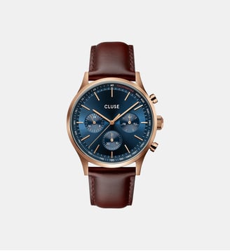 Montre Antheor Bleu foncé CW21009 - Cluse - Doré rose