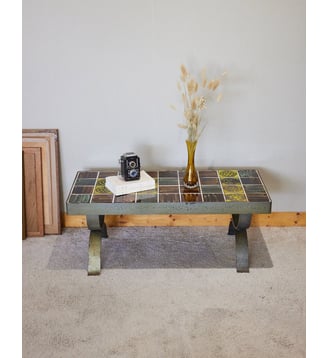Table basse en céramique Léonie N°832- Produit chiné - Debongout - Marron