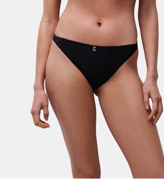 Tanga avec bijou - Chantelle - Noir