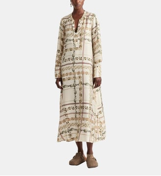 Robe carlise en twill de soie imprimé - Momonì - Multicolore
