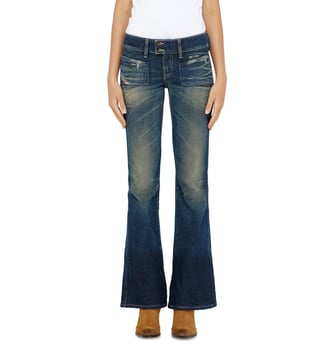 Bootcut Jeans Low Waist D-Hush - Diesel - Bleu foncé