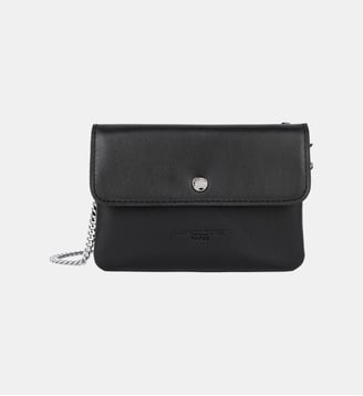 Petit double pochette Soft PM en cuir - Lancaster - Noir