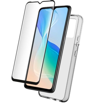 Pack Vivo Y76 Coque + Verre trempé - Bigben - Transparent