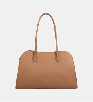 Sac à main cabas L Donne Hopper cuir - Lancaster - Moka