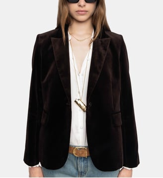 Blazer Vavy Velours - Zadig&Voltaire - Marron dark chocolate