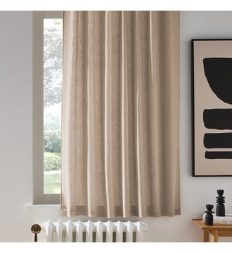 Rideau radiateur lin lavé pattes cachées - La Redoute Interieurs - Naturel