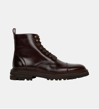 Boots Alan Cuir Pull-Up - Bobbies - Marron