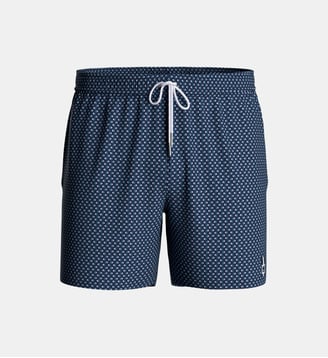 Short de bain motif graphique à suspensoir - Impetus - Bleu
