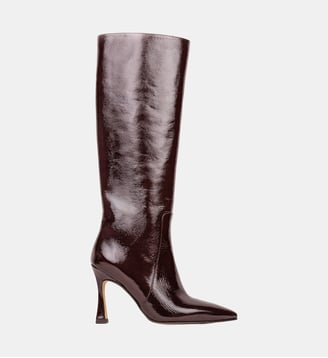 Bottes Clarisse Cuir Verni Froissé Bobbies