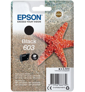 Cartouche d'encre 603 Etoile de Mer noire - Epson - Noir