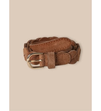 Ceinture tressée en cuir - Cyrillus - Camel