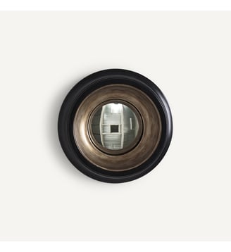 Miroir de sorcière rond diamètre 26,5 cm - AM.PM - Doré