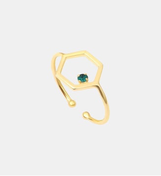 Bague jet plaquée or - honey Caroline Najman