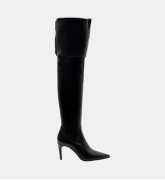 Lucia - Cuissardes En Cuir Nappa Noir - Parallèle - Noir