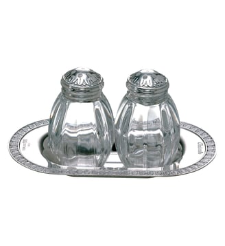 Ensemble salière et poivrier en argent massif - MALMAISON - Christofle - Argent