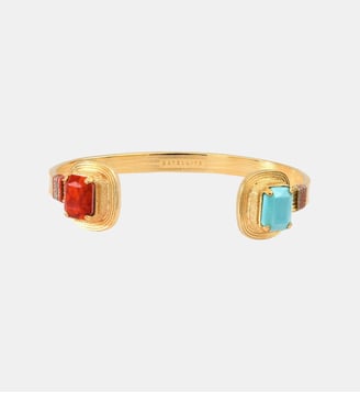Bracelet jonc ajustable   - Soleil - Satellite - Bleu turquoise