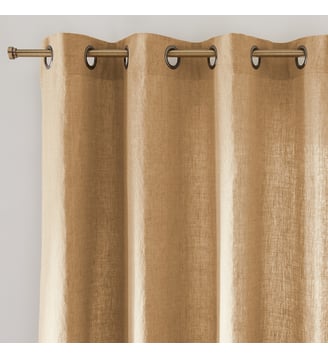 Rideau lin lavé à oeillets Onega - La Redoute Interieurs - Beige clair