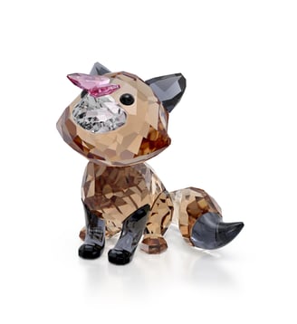Idyllia Renard et Papillon - Swarovski - Brown
