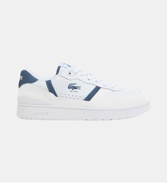 Sneakers T-Clip Set homme en cuir - Lacoste - Blanc et bleu