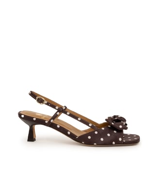 Sandales à Talon Suki Satin - Bobbies - Pois moka