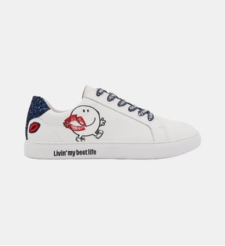 Baskets En Cuir Simone Monsieur Madame My Best Life - Bons Baisers - Blanc