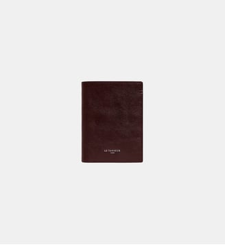 Portefeuille vertical zippé Lucien en cuir huilé - Le Tanneur - Rouge revolution