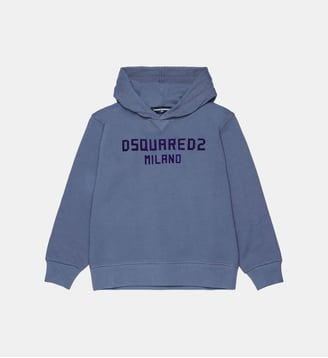 Sweat à capuche avec logo - Dsquared2 - Gris foncé