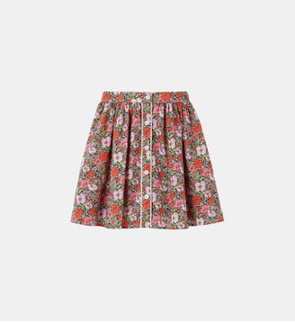 Jupe  en tissu Liberty - Cyrillus - Liberty meadow song corail