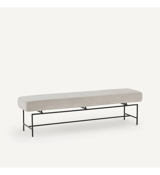 Banc/bout de lit revêtement texturé - AM.PM - Ficelle