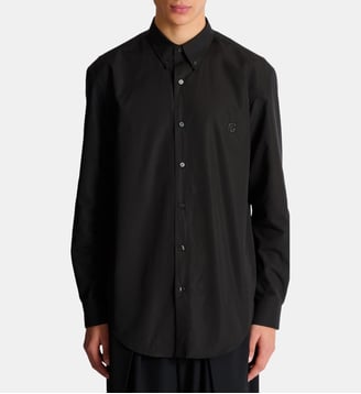 Chemise en popeline de coton - Balmain - Noir