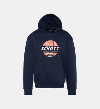 Sweatshirt à capuche - Schott - Marine