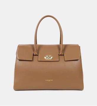 Très grand sac cabas épaule - Foulonné Milano - Lancaster - Camel