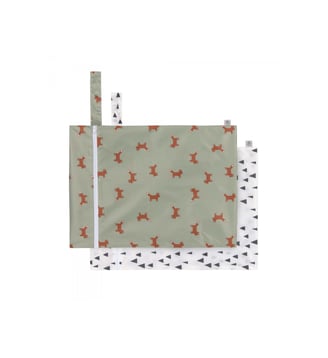 Lot de 2 sacs à couches imperméables - Lassig - Vert