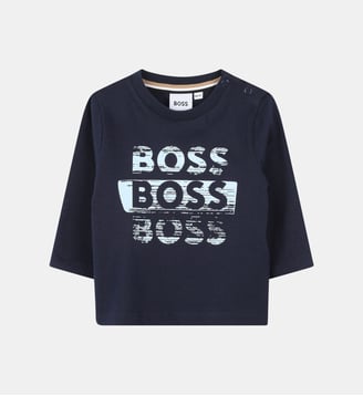 T-shirts à manches longues - BOSS Kidswear - Bleu cargo