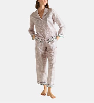 Pyjama col tailleur en satin, Marina - Laurence Tavernier - Rose