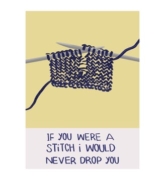 Poster Charlotte Trudgett - Dropped Stitches - Poster & Frame - Jaune