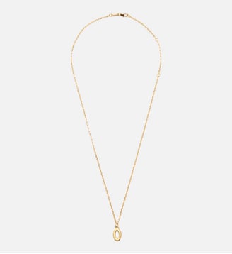 Collier Martelé Doré Pendentif "0" unisexe en Laiton - AMI Paris - Or
