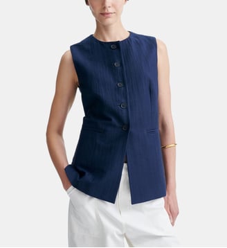 Veste Sans Manches Harry - Vanessa Bruno - Marine