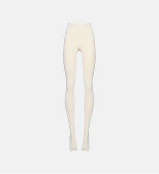 Collants Merino Tights - Wolford - Écru et gris