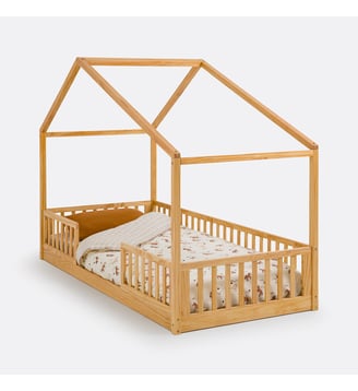 Lit enfant cabane en pin massif - La Redoute Interieurs - Naturel