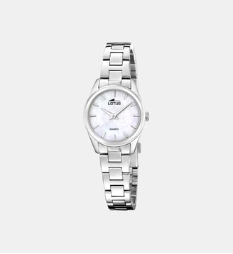 Montre Together Nacre blanche 19006/1 - Lotus - Argenté