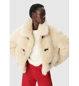 Manteau sherpa fermeture mousquetons - Ikks - Blanc cassé