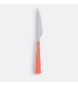 Lot de 4 couteaux à steak avec manches rivetés - La Redoute Interieurs - Orange corail