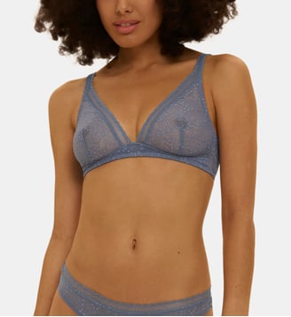 Soutien-gorge sans-armatures structuré - Bleu Chambray - Simone Pérèle - Bleu