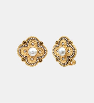 Boucles d'oreilles fines clips   - Positano - Satellite - Gris